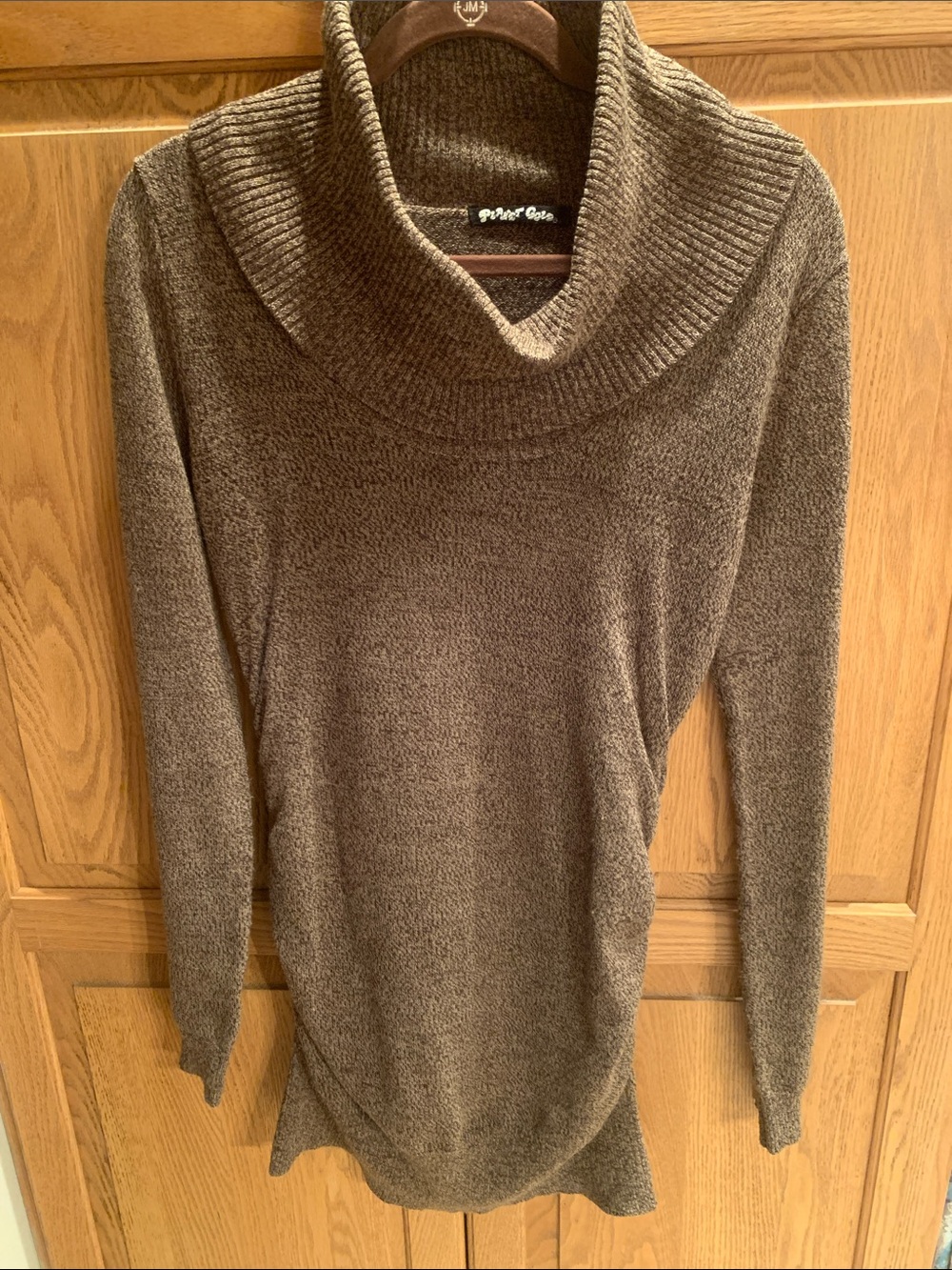 Brown Cozy Cowl Neck Sweater